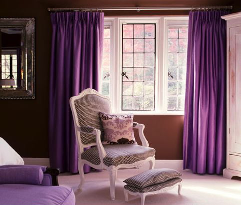 фиолетовые шторы